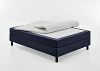 Atlantic Home Collection Happy boxbed zonder hoofdeinde, matras met bonellvering, hardheid H2, stof, blauw, 140/200 cm, lighoogte ca. 58 cm.