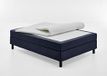 Atlantic Home Collection Happy boxbed zonder hoofdeinde, matras met bonellvering, hardheid H2, stof, blauw, 140/200 cm, lighoogte ca. 58 cm.