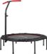 Bolt Edge Fitness trampoline - Pour adultes - Surface de saut de 127 cm - Rouge - Pliable - Poignée réglable en hauteur - Trampoline de saut pour intérieur et extérieur