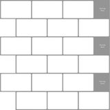 vidaXL Subway Tegel 10 st Wit Grijs 30 x 30 cm Polyurethaan en PET