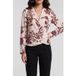 GUESS Denise Robe portefeuille encolure en V Imprimé floral cachemire Glace C Taille : 36