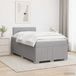 vidaXL Boxspringbed met matras Lichtgrijs 120 x 190 cm Stof