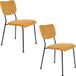 Zuiver Benson Chaise de salle à manger Ocre - Lot de 2