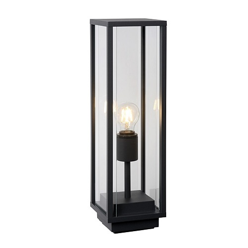 Lucide claire-led sokkel ip54 1xe27w max15w l14 w14 h50cm