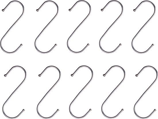 QUVIO Ophanghaken - Zilver - 9,5 cm - 10 stuks