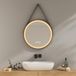 EMKE Ronde wandspiegel met verlichting, 50 cm, dimbaar, anti-condens, geheugenfunctie, touch-functie, automatische uitschakeling na 3 uur, energiebesparend, rond