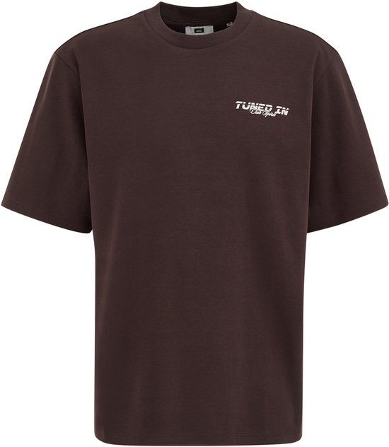WE Fashion Heren heavyweight loose fit T-shirt met print