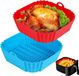 Bol Airfryer voeringen - Airfryer accessoires - 2 stuks - Rood + Blauw - 20 cm