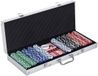 HOMCOM Set de jetons de poker en aluminium