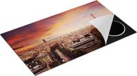 Chefcare Inductie Beschermer Skyline Parijs met Eiffeltoren - 90x55 cm - Multicolor