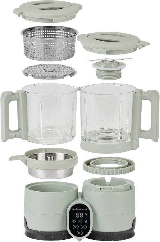 Babymoov Nutribaby Stoomkoker - Glass - Celadon Green