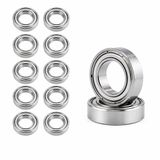 ShopVlot 12 pièces roulements à billes MR128ZZ, 8 mm x 12 mm x 3,5 mm, roulements à billes à gorge profonde doublement blindés, mini roulements à billes