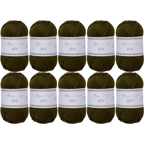 Utopia Crafts JOY Uni brei- en haakgaren - Bosgroen - 10 x 50g