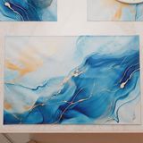 PETTI Artigiani Italiani - Amerikaanse placemats met digitale print, Amerikaanse placemats van stof en wasbaar (set van 6-30 x 45 cm) Marble 11, 100% Made in Italy