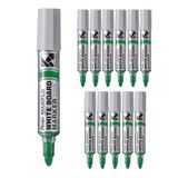 Pentel Maxiflo MWL5W-DX whiteboard-marker, conische punt, groen, 12 stuks