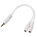 SATKIT 3,5mm jack-audiosplitterkabel voor het aansluiten van twee koptelefoons op een telefoon, tablet of mp3-speler