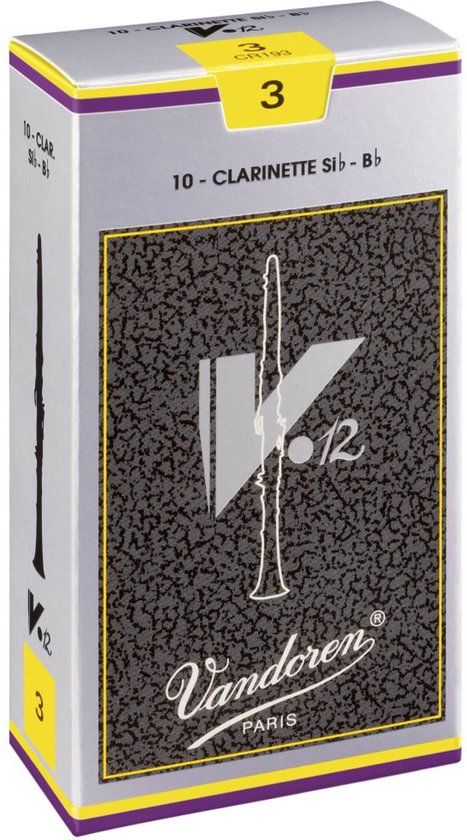 Vandoren Bb Klarinet V12 Rieten - 10 Stuks Verpakking - Dikte 3.0