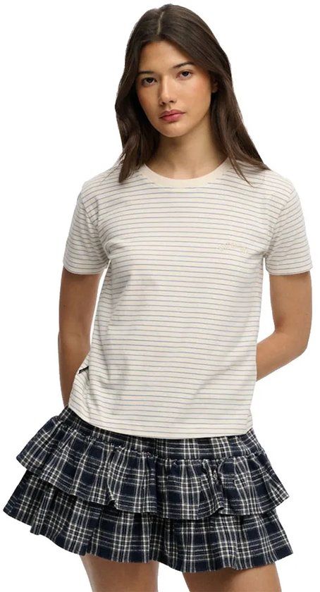 Superdry Essential Logo Gestreept T-shirt Dames Slanke Pasvorm