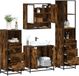 Maison Exclusive - Ensemble de meubles de salle de bain 4 pièces en bois composite chêne fumé