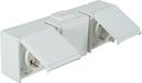 OPUS® AQUA geaarde contactdoos 3-voudig, horizontale kleur zuiver wit