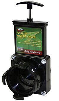 Valterra T58 Twist-On Waste Valve - Mess-Free RV Waste Valve
