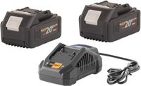 Procraft Starterset 20 V 20/4A snellader + 2x 20/4 accu 4,0 Ah