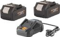 Procraft Starterset 20 V 20/4A snellader + 2x 20/4 accu 4,0 Ah