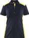 Blåkläder Dames poloshirt piqué 3390-1050 - Donker marineblauw/High Vis Geel - M