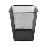 D.RECT Prullenbak van draadvlechtwerk, afvalemmer, draademmer, kantoorafvalemmer, papieremmer, kantooremmer, mesh, vierkant, 18 liter, zwart