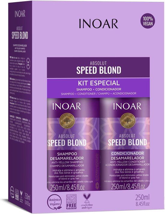 INOAR Kit Duo Speed Blond Shampoo 250 ml & Conditioner 250 ml