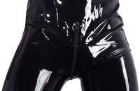 The Latex Collection Latex Bodysuit Met Rits Zwart XL