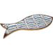 Signes Grimalt Grand plateau à poissons en bois et résine - Décoration aquatique
