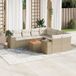 Maison Exclusive - Ensemble de jardin pour le jardin, 9 pièces, avec coussins, beige, en polyrotin