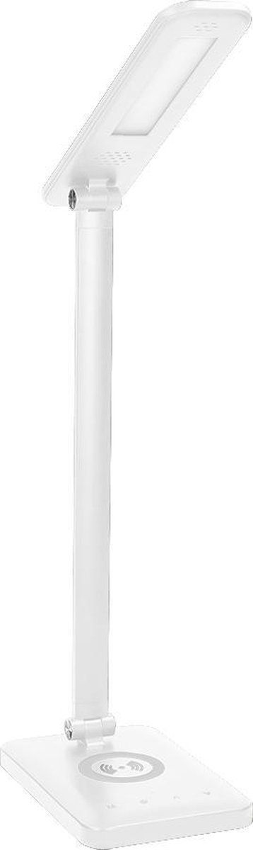 Orno WIRLE LED bureaulamp - Wit - Qi lader - USB - Dimbaar - 3 kleuren