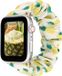 By Qubix - Elastisch scrunchie nylon bandje - Ananasprint - Geschikt voor Apple Watch 38mm / 40mm / 41mm / 42mm
