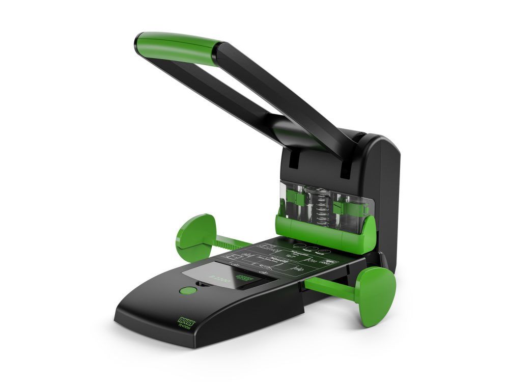 Novus B 2200 re+new - Papierperforator - 200 vel - Zwart, Groen