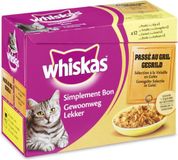 Warentuin collection Whiskas Gegrild Gevogelte maaltijdzakjes multipack 12x85g