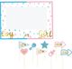Fiestas Guirca Set de accessoires photo Révélation du genre avec cadre - 9 pièces - Garçon/Fille Baby Shower Fête - Photo Booth