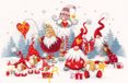 VERVACO Borduurpakket Kruissteek Telpatroon Kerst KERST ONTMOETING Handwerkpakket voor Wanddecoratie 38 x 27 cm Borduurwerk DIY Kit Moderne Kruissteek Cadeau Knutselen Voor Volwassenen