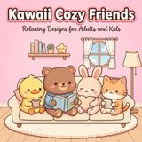 Kawaii Cozy Friends Coloring Book