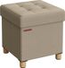 Songmics Pouf - Repose-pieds - Hocker - 38 x 38 cm - Marron camel