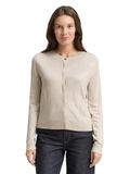 Tom Tailor Vest met verborgen knoopsluiting Maat S sand stone beige melange