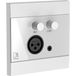 AUDAC WP205/W Module mural XLR micro + prise jack 3,5 mm, Noir