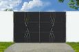 Casanoov NALI VELETA 3m Noir mat portail battant en acier H.180cm + moteur Ranger B150