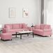 Maison Exclusive - Ensemble de canapé 3 pièces avec coussins en velours rose