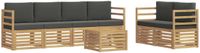 vidaXL Buiten bankenset 7 st Wit en antracietkleurig Polyester