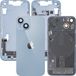 Apple Coque Batterie iPhone 14, Avec Châssis Central, Pièces Complètes, Bleu, Échange Premium