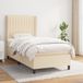 Maison Exclusive - Sommier à lattes de lit avec matelas Crème 80x200 cm Tissu