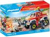 PLAYMOBIL camion de pompiers avec bidon enflammé, Action Heroes, 68 pièces, dès 4 ans