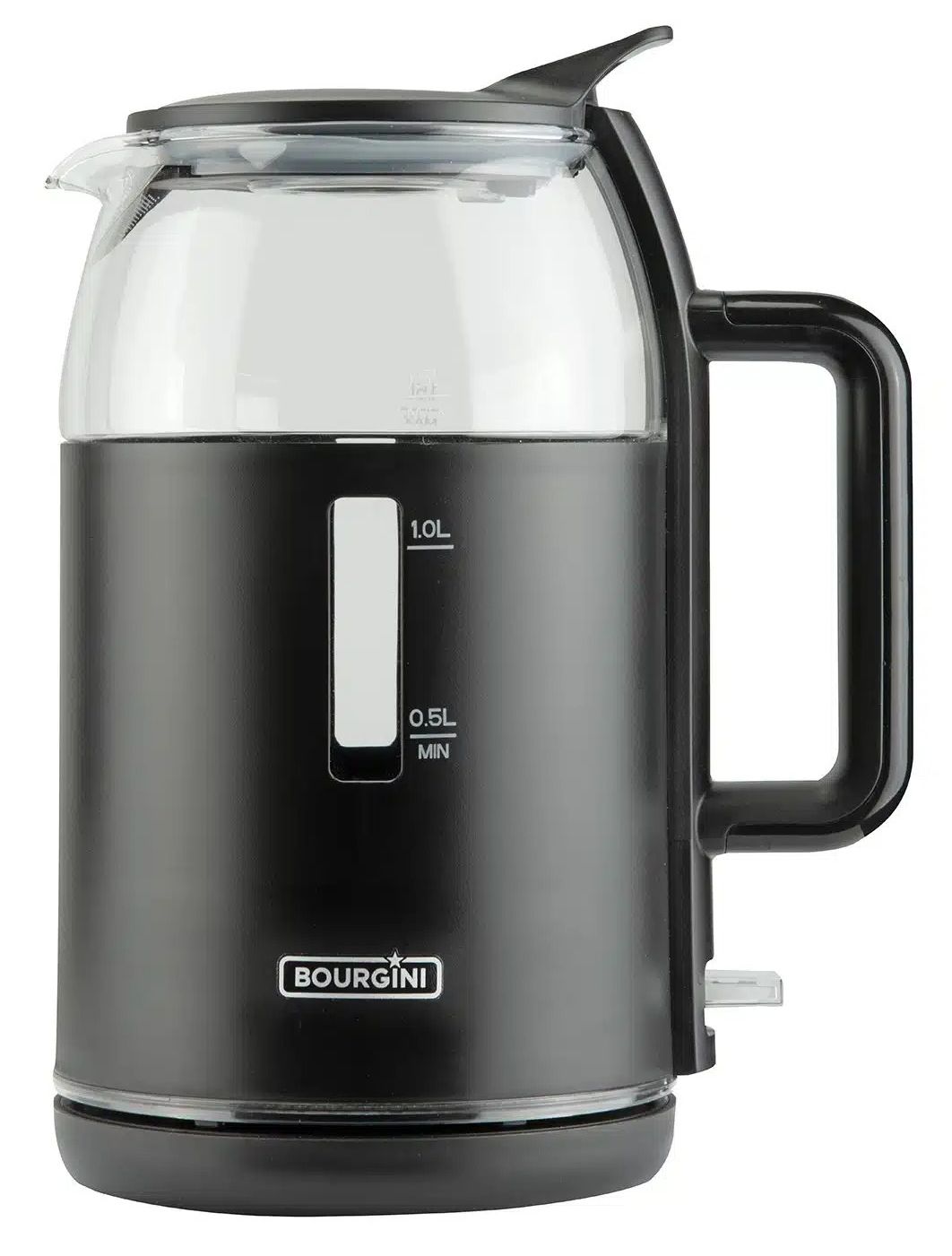 Bourgini 1.5L Glass Kettle - Black